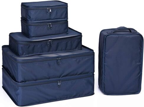JJ POWER Travel Packing Cubes, Luggage Organizers with Shoe Bag in Kuwait