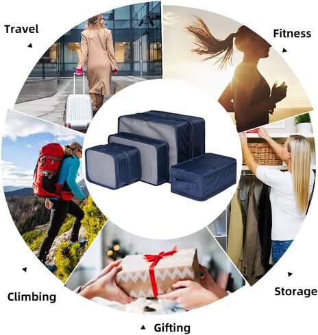 JJ POWER Travel Packing Cubes, Luggage Organizers with Shoe Bag in Kuwait