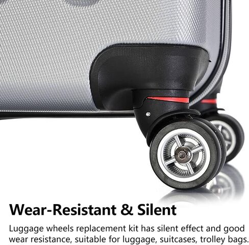 Watris Veiyi 2PCS Left and Right Suitcase Wheels Replacement, Luggage Wheels Replacement, Luggage Wheel Spare Part for Luggage Suitcase Trolley (4.1 x 1.7in) in Saudi Arabia