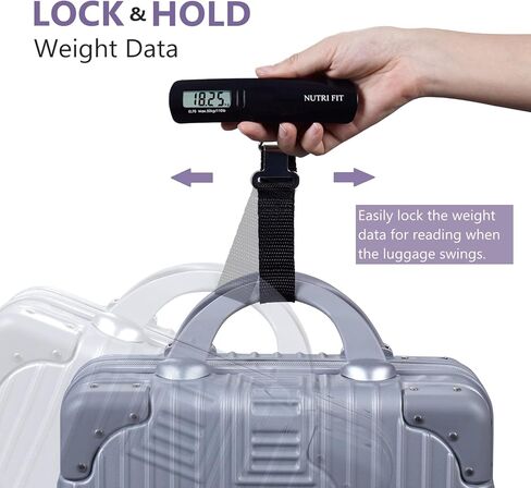 NUTRI FIT Luggage Scale Portable Handheld Baggage Scale Suitcase Scale for Travel P05 in Kuwait