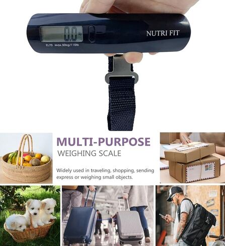 NUTRI FIT Luggage Scale Portable Handheld Baggage Scale Suitcase Scale for Travel P05 in Kuwait
