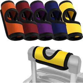 5 Pcs Neoprene Luggage Handle Wrap Handle Grip Luggage Tags Identifier Hollow Design for Push-Button, Bright Luggage Markers for Airport Travel Luggage Suitcase Trolley Case in Saudi Arabia