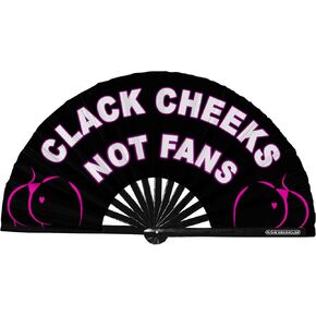 Rave Wearhouse Rave Fan - UV Glow Large Bamboo Folding Hand Fan for Men/Women Fan for EDM, Music Festival,Club,Event,Dance in Saudi Arabia