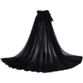 Women 5-Layers Tulle Tutu Long Train Skirts Wedding Party Cocktail Prom Bandage Mesh Maxi Dress in Saudi Arabia