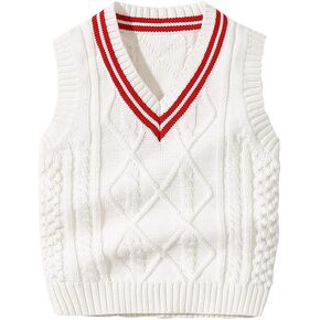 Vivobiniya Toddler boy Knit Vest V-Neck Cardigan Kids Autumn Clothes 6m-3Y