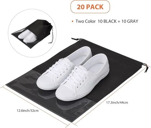 Shoe Bags for Travel,Shoe Bag Holds 3 Pair of Shoes,Shoe Storage Pouch for Travel and Daily Use,Shoe Organizer Travel Essentials for Packing in Suitcase,Waterproof in Saudi Arabia