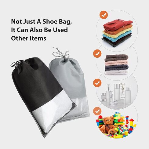 Shoe Bags for Travel,Shoe Bag Holds 3 Pair of Shoes,Shoe Storage Pouch for Travel and Daily Use,Shoe Organizer Travel Essentials for Packing in Suitcase,Waterproof in Saudi Arabia