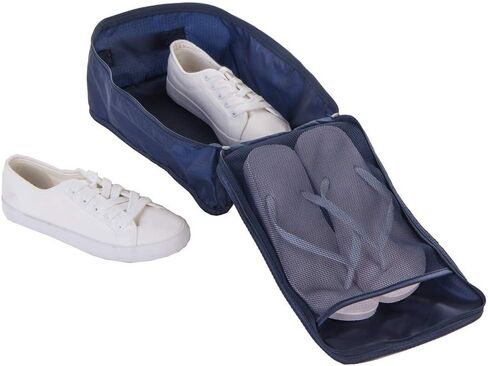 JJ POWER Travel Shoe Bags, Foldable Waterproof Shoe Pouches Organizer-Double Layer (Black, 2 Packs) in Saudi Arabia