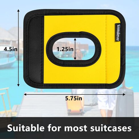 5 Pcs Neoprene Luggage Handle Wrap Handle Grip Luggage Tags Identifier Hollow Design for Push-Button, Bright Luggage Markers for Airport Travel Luggage Suitcase Trolley Case in Kuwait