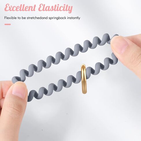 6PCS Stretchable Wristband Wristlet Keychain Wrist Key Chain Wristlet,Spring Flexible Spiral Wrist Coil ​Wrist Band Bracelet Key Holder Spring O Ring for Sauna Gym Pool ID Badge and Outdoor Sports in Saudi Arabia