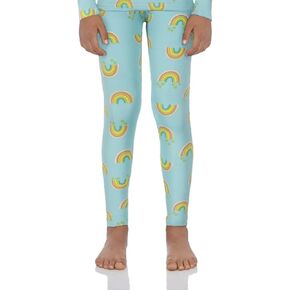 Rocky Girl's Thermal Bottoms (Long John Base Layer Underwear Pants) Insulated for Outdoor Ski Warmth/Extreme Cold Pajamas (Rainbow Design - Medium) in Saudi Arabia
