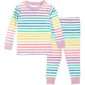 HonestBaby Multipack 2-Piece Pajamas Sleepwear Pjs 100% Organic Cotton for Infant Baby and Toddler Girls in Kuwait