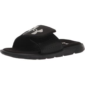 Under Armour Boys' Ignite Pro Slide, (001) Black / Black / White, 6, US in Saudi Arabia