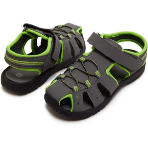 Boys Water Shoes, Rugged Closed Toe Back Strap Amphibian Sandals for Beach, Hiking & Outdoor Sports - Patterned/Solid in Saudi Arabia
