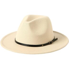 Lanzom Kids Girls Vintage Wide Brim Wool Felt Bowler Cap Bowknot Floppy Fedora Hat in Saudi Arabia