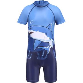 Boys Rash Guard Swimsuits One Piece Short Sleeve Swim Shirt for Kids UPF 50+ Sun Protection Bathing Suits in Kuwait
