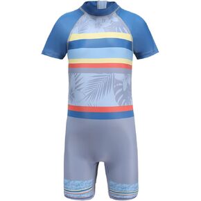 Boys Rash Guard Swimsuits One Piece Short Sleeve Swim Shirt for Kids UPF 50+ Sun Protection Bathing Suits in Kuwait