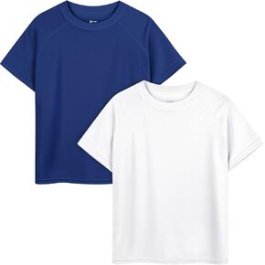 قميص سباحة للأولاد من Poroka مكون من قطعتين للحماية من الطفح الجلدي بعامل حماية من الأشعة فوق البنفسجية 50+ بأكمام قصيرة للشباب والأولاد سريع الجفاف وواقي من الشمس وتصفح المياه in Kuwait