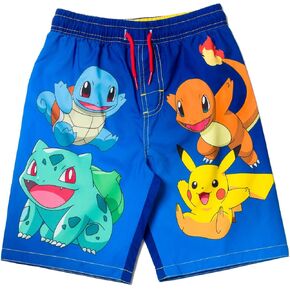Pokemon Pikachu Charmander Ivysaur Wartortle Swim Trunks Bathing Suit Toddler to Big Kid