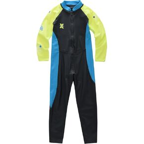 LUCKYLUAN Boys Girls Full Body Swimsuit Color Block One Piece UPF 50 Long Sleeve Rash Guard for Kids in Kuwait