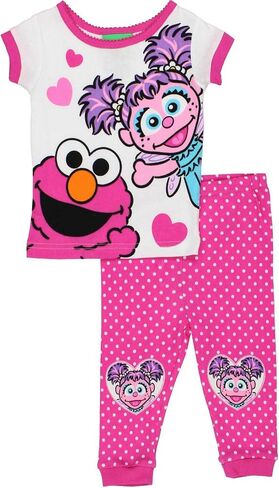 مجموعة بيجامات قطنية للفتيات الصغيرات من Sesame Street Elmo and Abby Cadabby in Saudi Arabia