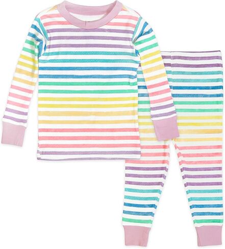 HonestBaby Multipack 2-Piece Pajamas Sleepwear Pjs 100% Organic Cotton for Infant Baby and Toddler Girls in Kuwait