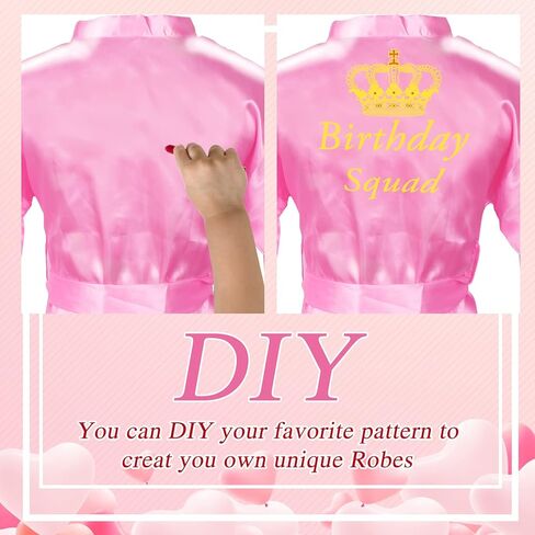 AOLIGE 24Pcs Sleepover Party Supplies for Girls Kids Spa Day Kit Gifts Satin Kimono Robes Headband Slippers Wristband Set in Kuwait