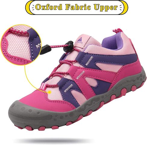 Mishansha Boys Girls Hiking Shoes Kids Low Top Sneakers | Protective Toe, Breathable Upper, Adjustable Strapes, Non-Slip Sole for Outdoor Trekking, Walking, Climbing, Running, School in Kuwait