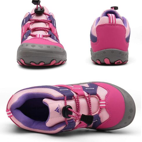 Mishansha Boys Girls Hiking Shoes Kids Low Top Sneakers | Protective Toe, Breathable Upper, Adjustable Strapes, Non-Slip Sole for Outdoor Trekking, Walking, Climbing, Running, School in Kuwait