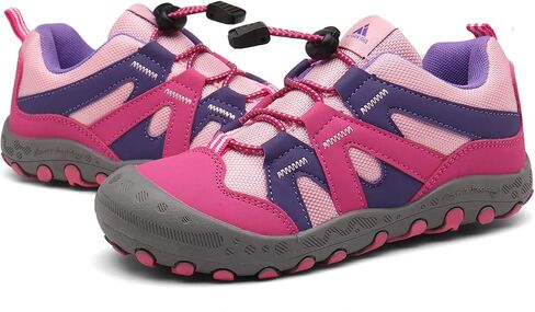 Mishansha Boys Girls Hiking Shoes Kids Low Top Sneakers | Protective Toe, Breathable Upper, Adjustable Strapes, Non-Slip Sole for Outdoor Trekking, Walking, Climbing, Running, School in Kuwait