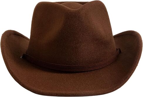 Lanzom Kids Girls Boys Retro Felt Wide Brim Western Cowboy Cowgirl Hat Dress Up Hat with Wind Lanyard in Saudi Arabia