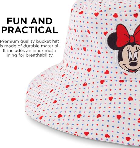 Disney Toddler Sunhat, Minnie Mouse Kids Bucket Hat and Matching Girls Baseball Cap for Beach, Size 2-4, 2-4T in Saudi Arabia