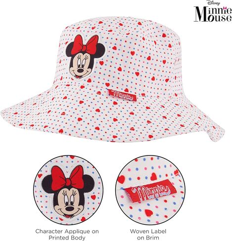 Disney Toddler Sunhat, Minnie Mouse Kids Bucket Hat and Matching Girls Baseball Cap for Beach, Size 2-4, 2-4T in Saudi Arabia