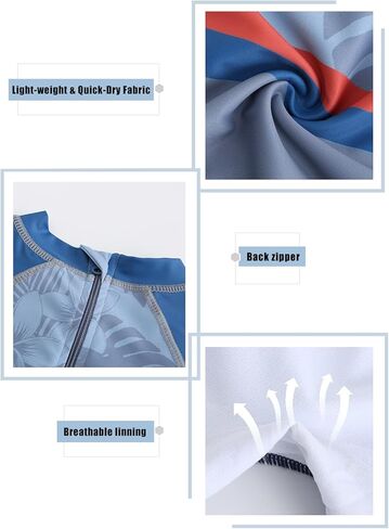 Boys Rash Guard Swimsuits One Piece Short Sleeve Swim Shirt for Kids UPF 50+ Sun Protection Bathing Suits in Kuwait