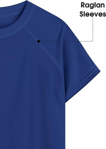 Poroka 2 Pack Boys Rash Guard UPF 50+ Short Sleeve Youth Boys Quick Dry Shirt Sun Protective Water Surf Swim Shirt in Kuwait