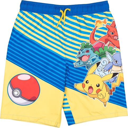 Pokemon Pikachu Charmander Ivysaur Wartortle Swim Trunks Bathing Suit Toddler to Big Kid in Saudi Arabia