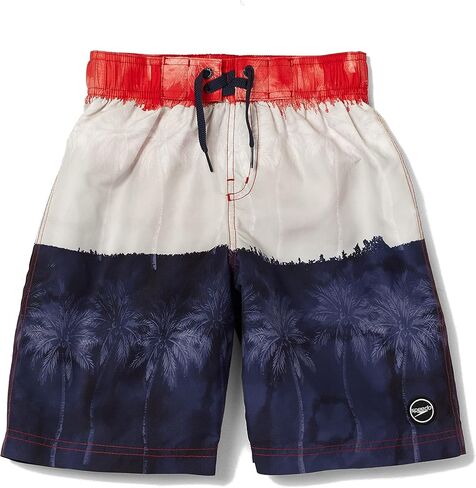 Speedo Boy's Swim Trunk Knee Length Boardshort E-Board Printed in Kuwait