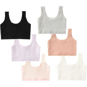 Herepai Training Bras for Girls Seamless Cami Bralettes Sports Striped Vest