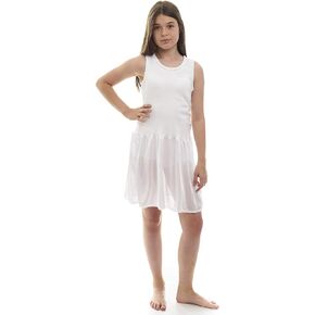 Rossette Sleeveless Full Slip for Girls - Cling Free - Cotton/Nylon Material in Saudi Arabia