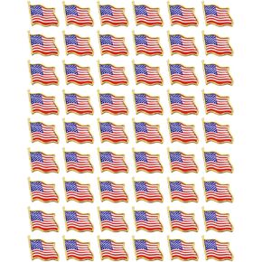 American Flag Lapel Pins - USA Waving Flag Pins United States US Badge Pins brooch-24/50/100 pack