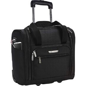 TPRC Smart Under Seat Carry-On Luggage with USB Charging Port, Black, Underseater 15-Inch