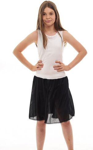 Rossette Sleeveless Full Slip for Girls - Cling Free - Cotton/Nylon Material in Saudi Arabia