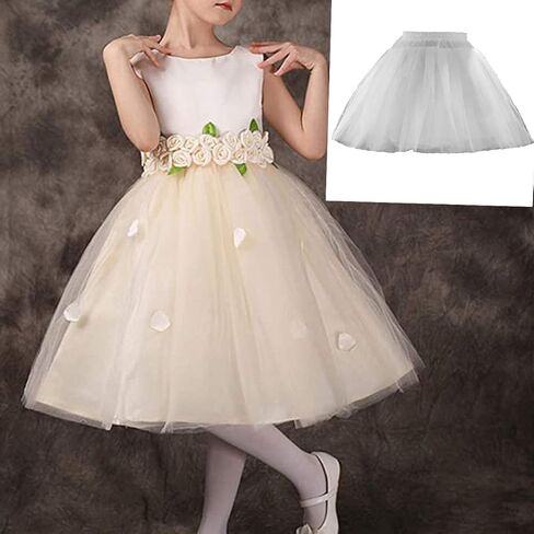 Lanbaodress Girls 5 طبقات تول ثوب نسائي قصير زهرة فتاة كرينولين تنورة داخلية زلات in Kuwait