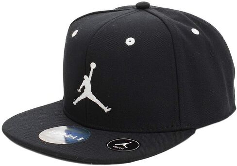 NIKE Jordan Boys' Jumpman Snapback Hat (Youth 8-20, Black/White) in Kuwait
