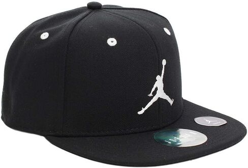 NIKE Jordan Boys' Jumpman Snapback Hat (Youth 8-20, Black/White) in Kuwait