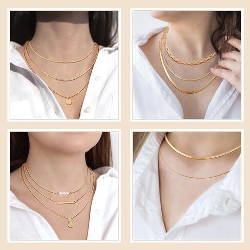Tiamon 12 Pcs 90s Silver Gold Jewelry Set for Women Men 4 Earring Sets 4 Necklace 4 Bracelets for Girl Punk in Kuwait