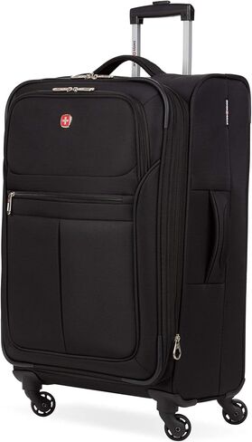 SwissGear 4010 Softside Luggage with Spinner Wheels, Black, 3-Piece Set (18/23/27) in Kuwait