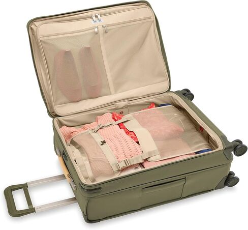 Briggs & Riley Baseline Medium 26 Inch Expandable Softside Checked, Plum in Saudi Arabia