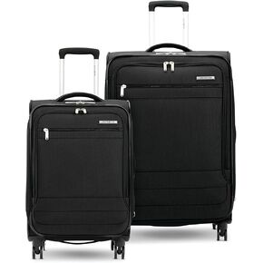 Samsonite Aspire DLX Softside Expandable Luggage with Spinner Wheels, Checked-Medium 25-Inch, Emerald in Kuwait