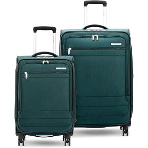 Samsonite Aspire DLX Softside Expandable Luggage with Spinner Wheels, Checked-Medium 25-Inch, Emerald in Kuwait